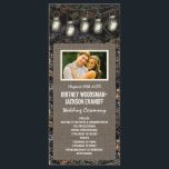 Photo Rustic Mason Jar Camo Wedding Programs<br><div class="desc">Photo Rustic Mason Jar Camo Wedding Programs - features a printed hunting camouflage background with design elements of burlap and lighted mason jars.</div>