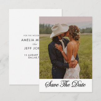 photo rustic minimal simple modern stylish save the date