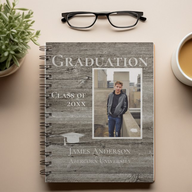 Photo Rustic Wood Graduation Notebook (Creator Uploaded)