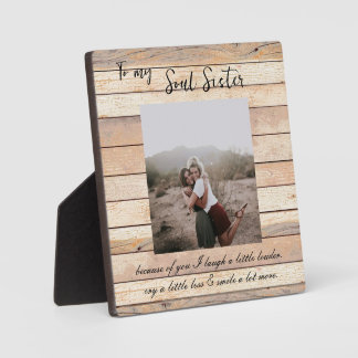 Photo Rustic Wood Plaque Soul Sister