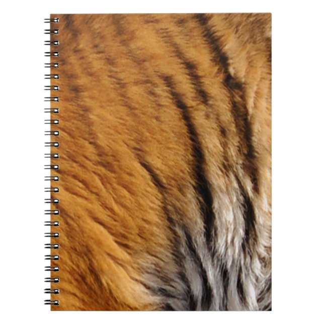 Photo-sampled Tiger Stripes Big Cat Wildlife Notebook (Front)