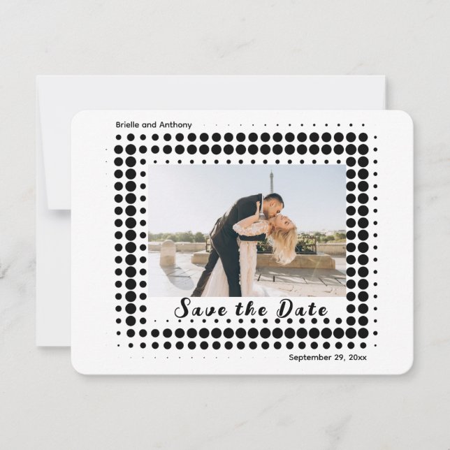 Photo Save the Date Card Bride Groom Wedding Day (Front)