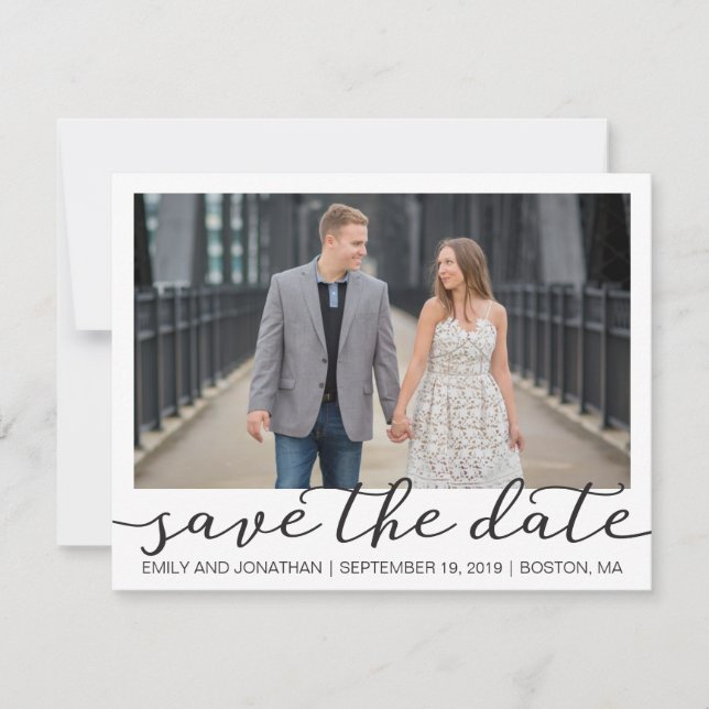 Photo Save the Date Cards with White Border (Front)