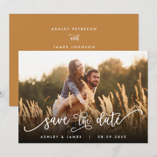Photo Save the Date for Wedding Invitation Card