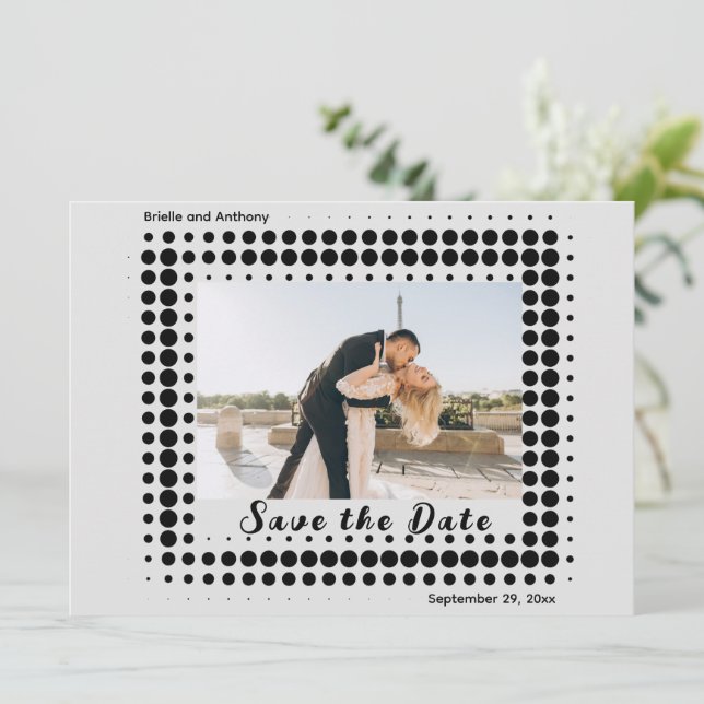 Photo Save the Date Magnet Bride Groom Wedding Day (Standing Front)