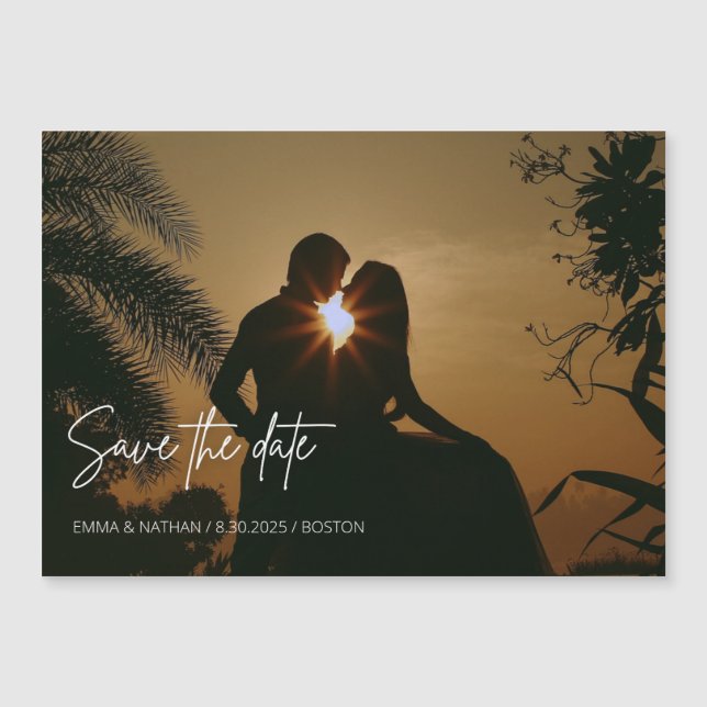  Photo Save the Date Magnetic Magnetic Invitation (Front)