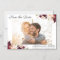 Photo Save the Date Magnets Marsala Pink Flower
