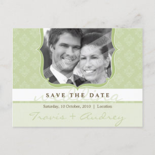 PHOTO SAVE THE DATE :: pictureframe elegance 5 Announcement Postcard