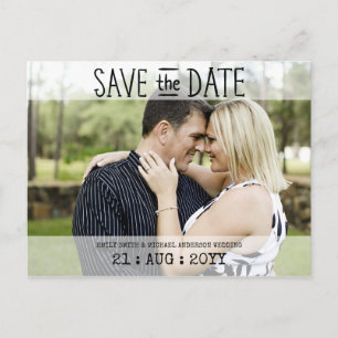 PHOTO Save The Date Postcards - Modern Typography