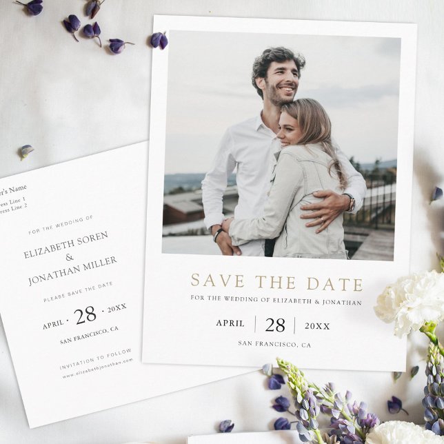 Photo Save the Date Wedding Invitation Postcard (Creator Uploaded)