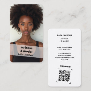 Photo Scannable QR Business Card