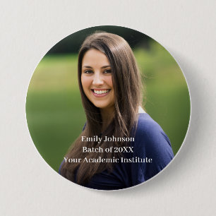 Photo School College Reunion Personalized Design 3 Inch Round Button