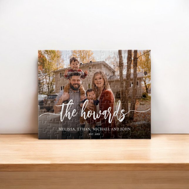 Photo Script Calligraphy Family Jigsaw Puzzle (Creator Uploaded)