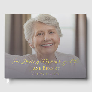 Photo Script In Loving Memory Memorial Guest Book