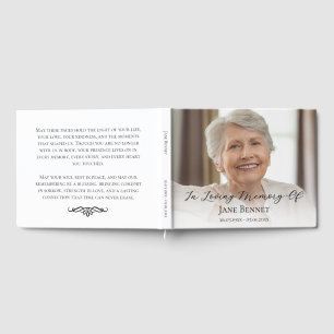 Photo Script In Loving Memory Memorial Guest Book