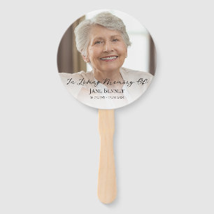 Photo Script In Loving Memory Memorial Hand Fan