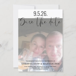 Photo Script Save the date Invitation