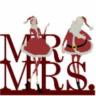 M. et Mme Claus Cake Topper