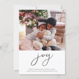 Photo Seasons Greetings Joy Holiday Card