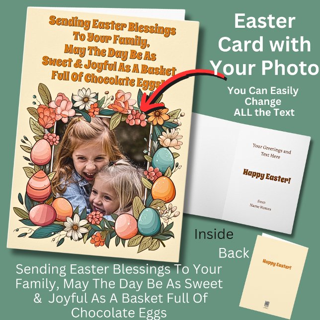 Photo, Sending Easter Blessings To Your Family, Card (Creator Uploaded)