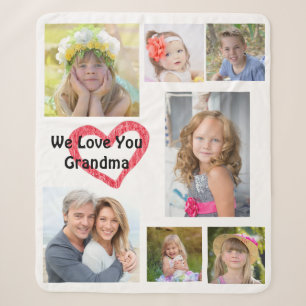 Photo Sherpa Blanket for Grandma 