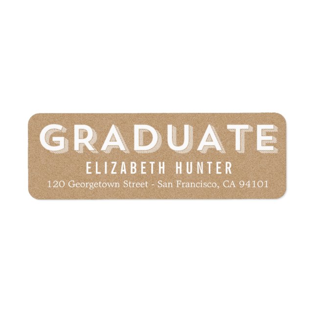 Photo Showcase CRAFT Graduation Étiquette (Devant)