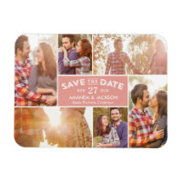 Photo Showcase Editable Colour Save The Date Magne