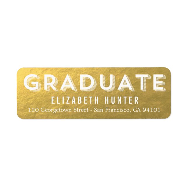 Photo Showcase GOLD Graduation Étiquette (Devant)