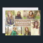 Photo Showcase Graduation Invitation - Craft<br><div class="desc">Modern and stylish graduation announcement/invitation from Berry Berry Sweet Designs. Visit our showroom at WWW.BERRYBERRYSWEET.COM for more stylish stationery designs.</div>