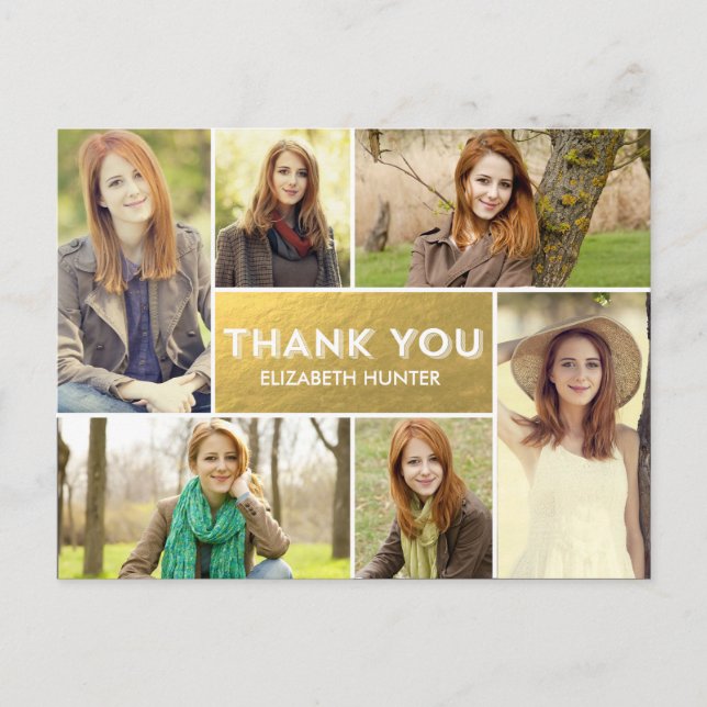 Photo Showcase Graduation Thank You Card (Front)