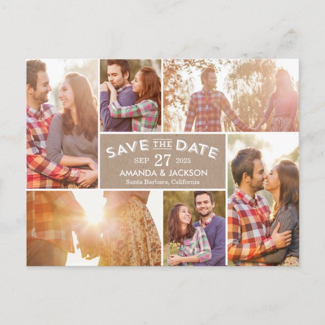 Photo Showcase Save The Date Postcard (Front)