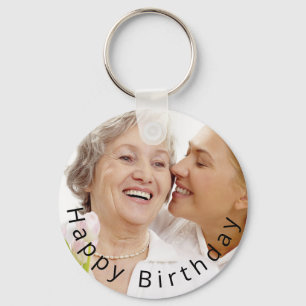 Photo Simple Happy Birthday Keychain