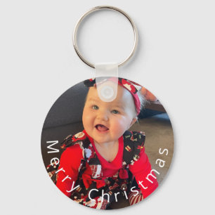 Photo Simple Merry Christmas  Keychain