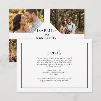 Photo Simple Outdoor Wedding Details Enclosure Card
