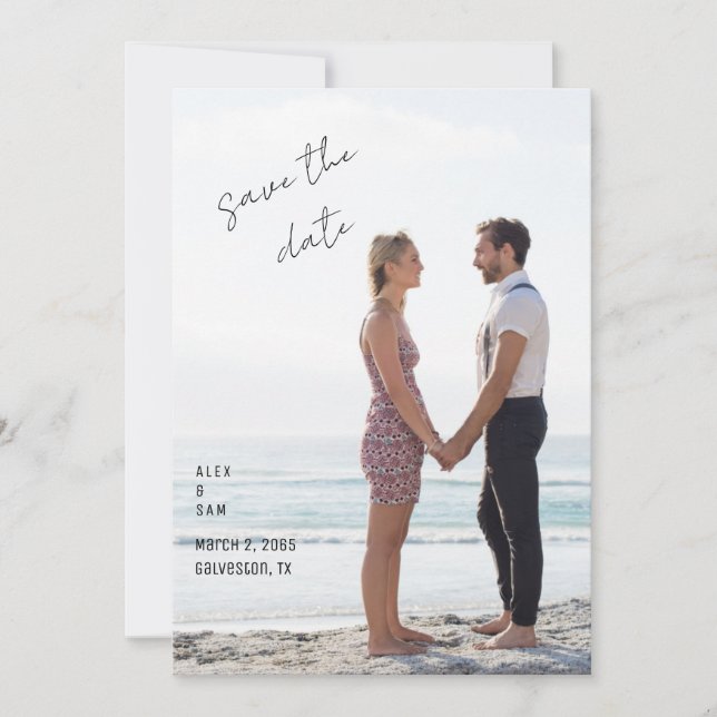 Photo Simple Save the date  Invitation (Front)