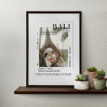 Photo Snapshot | Modern Print Travel Keepsake<br><div class="desc">Transform your favourite travel memories into a modern masterpiece with this journalistic-inspired photo keepsake. Perfect for commemorating your favourite trips, this magazine-style poster showcases your most cherished travel moments with an elegant, editorial-inspired layout. Featuring a custom snapshot from your adventure, the design evokes the timeless aesthetic of a high-end magazine...</div>