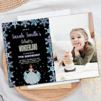 Photo Snow flake Black Winter Wonderland