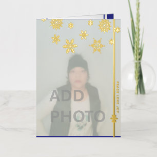 Photo Snowflakes Foil Holiday Card