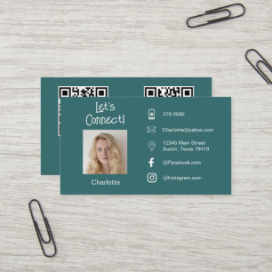 Photo, Social Media OCR Codes, Social Information  Business Card