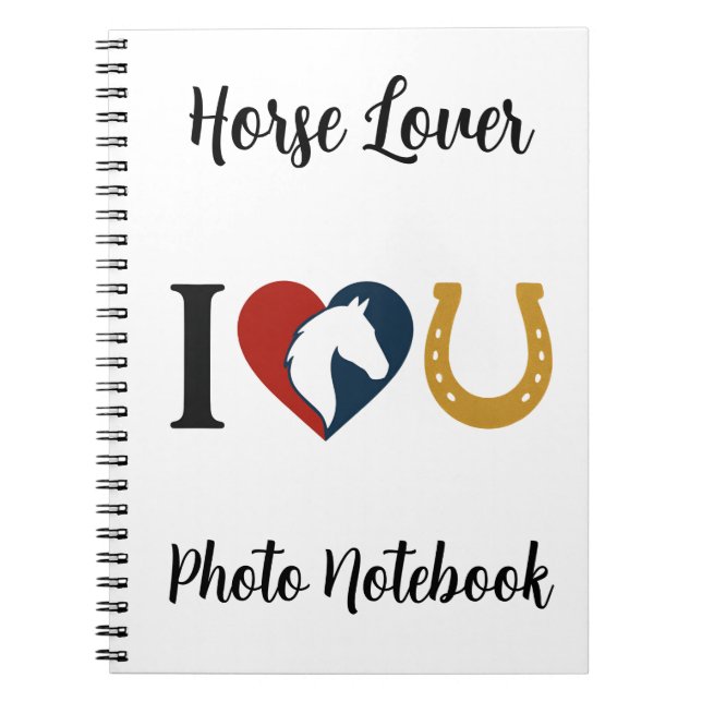 Photo Spiral Bound Notebook for Horse Lovers (Front)