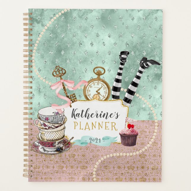 Photo spirale rose et turquoise vintage (Devant)