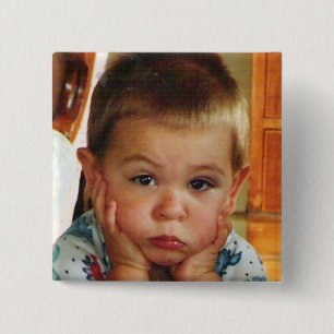 Photo Square Personalized Custom Button