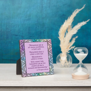 Photo St Hildegard de Bingen Cote Plaque avec Easel