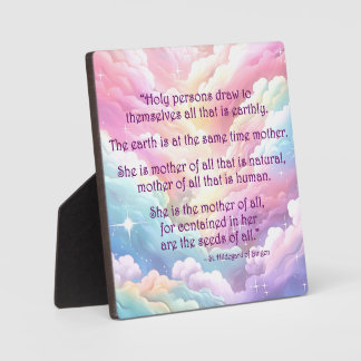Photo St Hildegard de Bingen Cote Plaque avec Easel