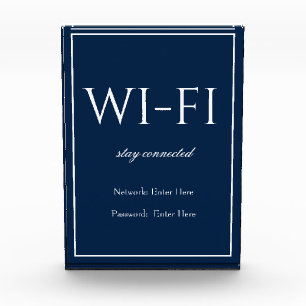 Photo Standard Simple Bleu foncé Wi-Fi Bloc d'hôtes