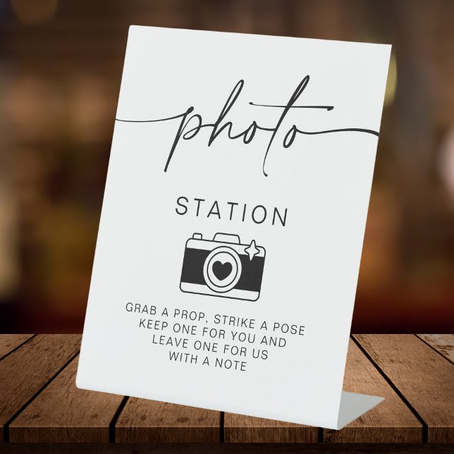 Photo Station Minimalist Wedding Guestbook Sign (Creator Uploaded)