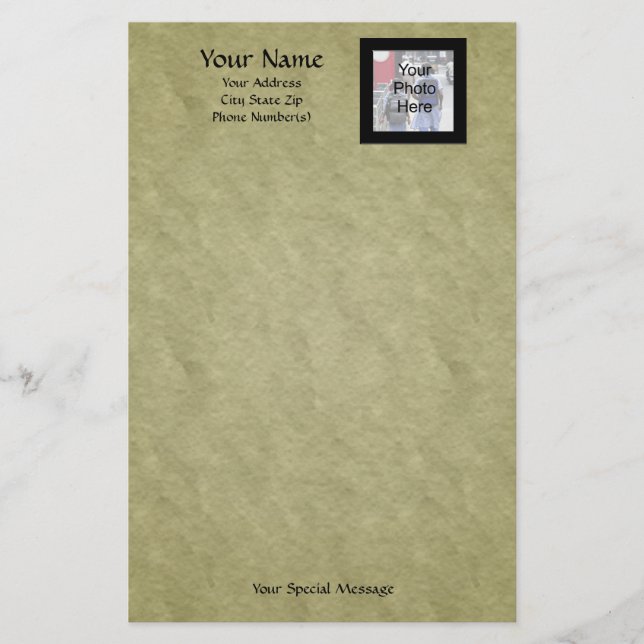 Photo Stationery, Custom Personalized Stationery (Front)