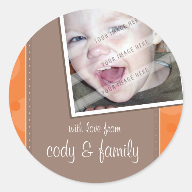 PHOTO STICKER SEAL :: cheeky spotted 3 (Front)