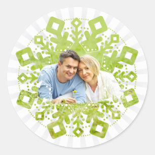 PHOTO STICKER SEAL :: large snowflake