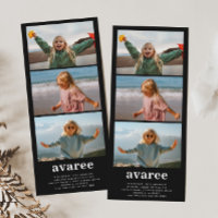 Photo Strip Birthday Invitation